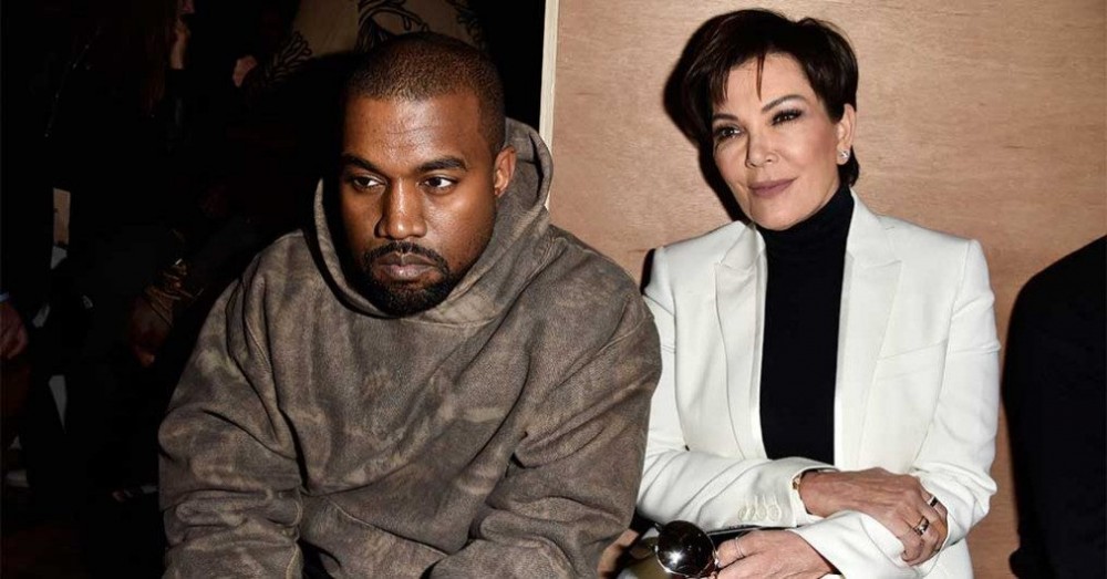 Kanye West and Kris Jenner attend the Givenchy show as part of the Paris Fashion Week Womenswear