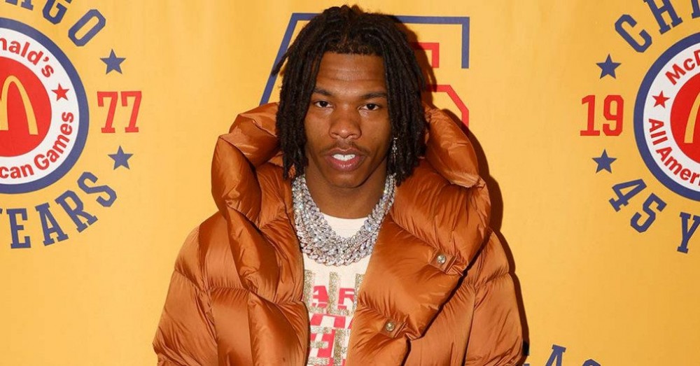 Lil Baby poses for a photo ahead of his halftime performance at the 45th Annual McDonald's All American Games