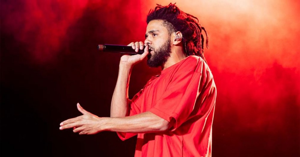 J. Cole performs during 2022 Bonnaroo Music & Arts Festival