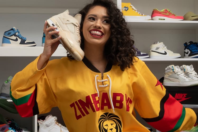 Kim Jayde and the Off-Whiteâ„¢ x Air Jordan 4